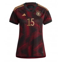 Camiseta Alemania Niklas Sule #15 Segunda Equipación Replica Mundial 2022 para mujer mangas cortas